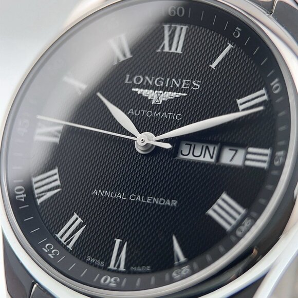 Longines Master Annual Calendar Steel Black Dial 40mm Automatic Mens L29104516 - Picture 2 of 9